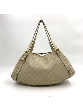 Gucci Abbey Leather Ivory Handbag Gold